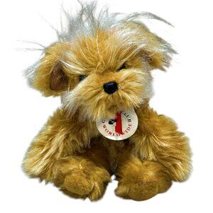 Russ Berrie Plush Dog Sparkle Teacup Yorkie Terrier Puppy with Gildas Club Tag